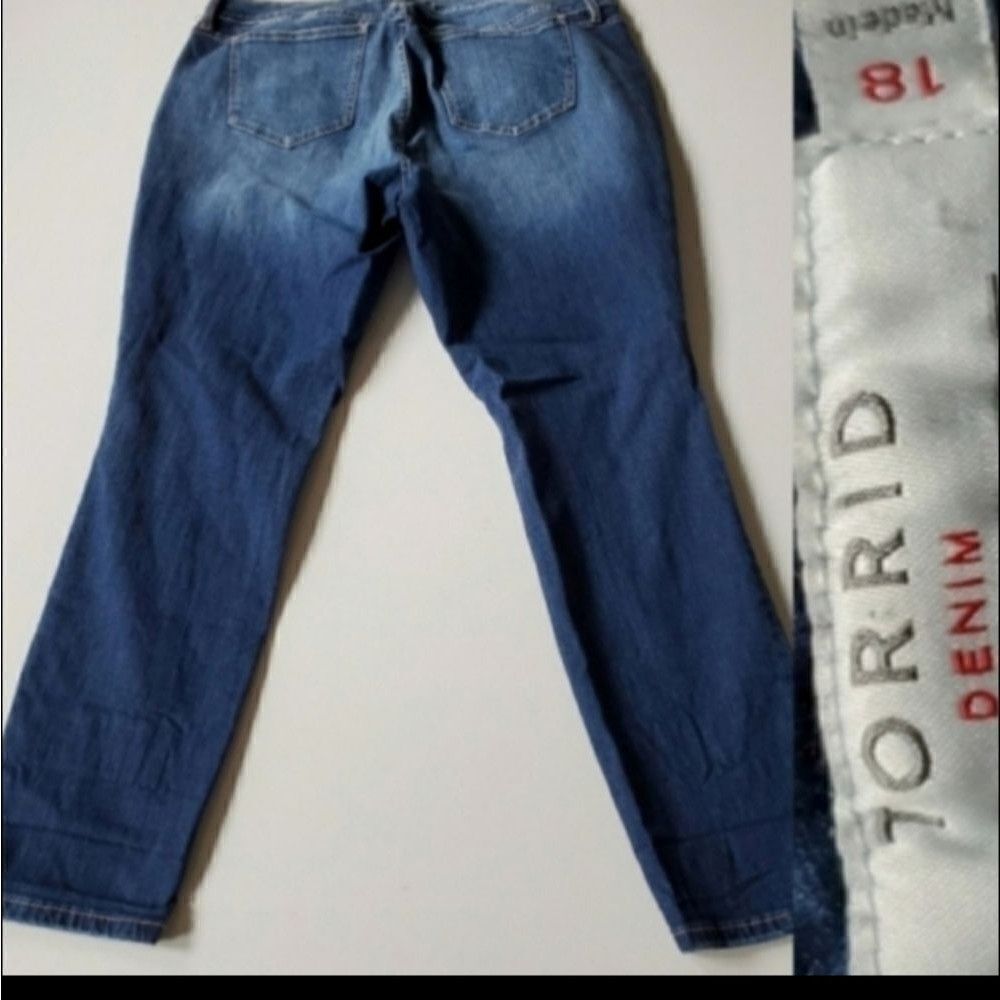 18 TORRID OMBRE dark light First Date STRAIGHT SKINNY JEANS 2x